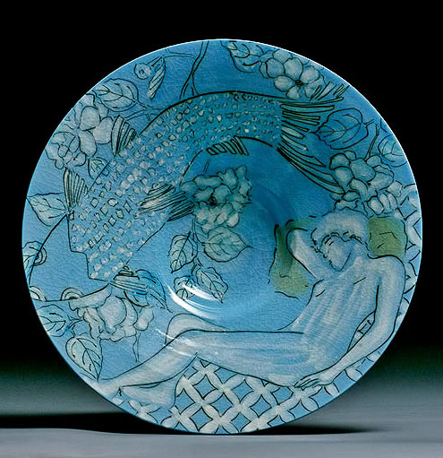 I-Dream-of-Fish-and-Flowers-Diana Fayt I-Dream-of-Fish-and-Flowers-Diana Fayt turquoise plate