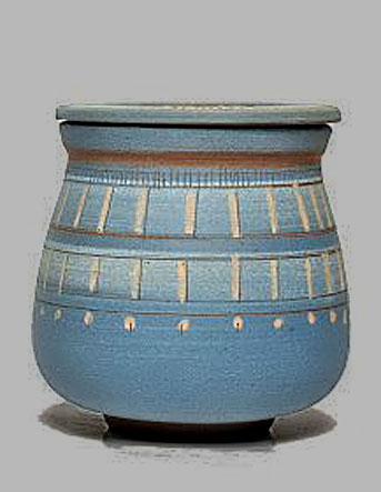 e-c-t-pottery-argentina E.C.T lidded ceramic vessel with engobes Buenos Aires, Argentina