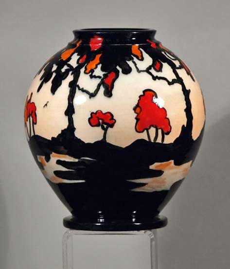 Echo-of-Deco-tree-vase Echo-of-Deco-Art-Deco-Inspired-Hand-Thrown-&-Hand-Decorated-bulbous Trees-Vase