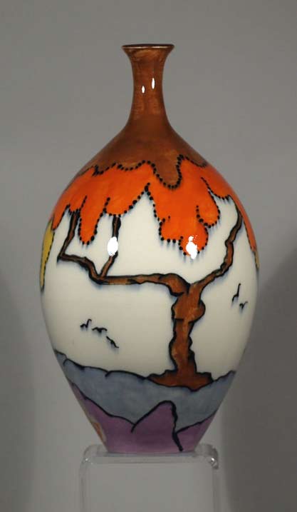 Echo-of-Deco-tree-motif-vessel Echo-of-Deco-Art-Deco-Inspired-Hand-Thrown-&-Hand-Painted-Geometric-Vase
