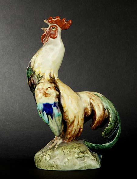 Edmond-Lachenal-crowing-rooster Edmond-Lachenal-ceramique cockerel