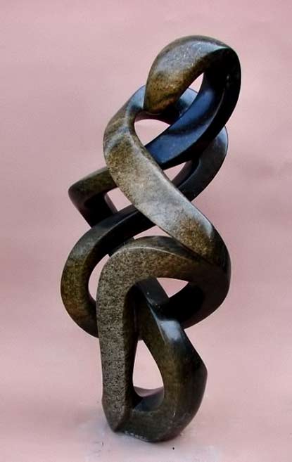 Edmore-Sango---Endless-Journey-livingstoneart.be Edmore-Sango---Endless-Journey - abstract shona sculpture carved from stone