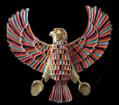 Egyptian-Bennu-jewellry Egyptian gold Bennu pendant