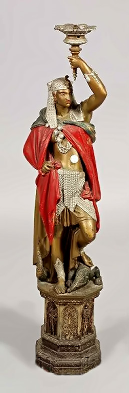 Egyptian-Revival-Painted-statue-257x783 Egyptian Revival painted statue