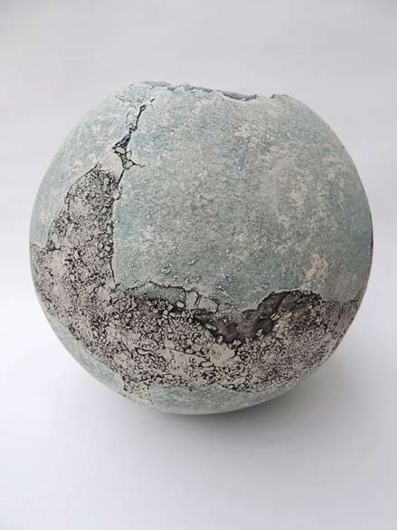 Eileen-Singleton-pottery-sculpture Eileen-Singleton ceramic orb
