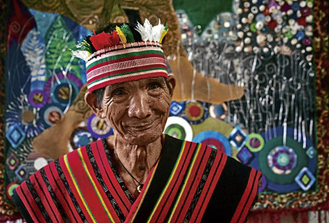 ELDERS-in-Ifugao-are-the-bearers-and-keepers-of-culture-that-is-passed-on-to-the-younger-generation-through-songs,-dances,-chants-and-rituals Village elder in the Philippines in colourful attire