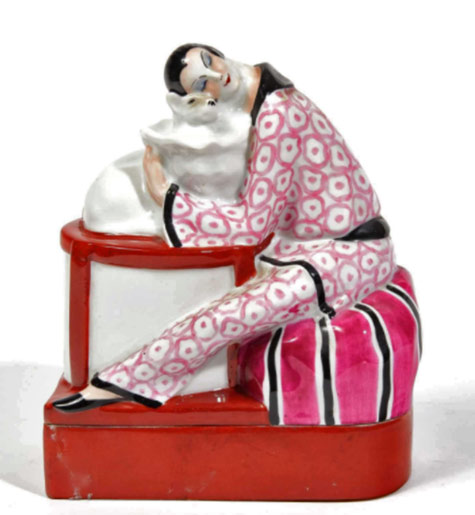 ELTE.-Limoges.-La-France.-Elegant-in-indoor-pijama-lady--and-her-dog.-Circa-1925-1935 Elte. Limoges. L France.-Elegant-in-indoor-pajama-and-her-dog.-Circa-1925-1935