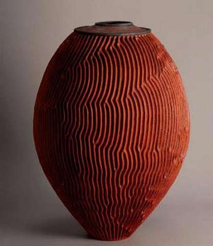 Emmanuel-Manu-Peccatte-ceramique Emmanuel-Manu-Peccatte lidded ovoid vessel