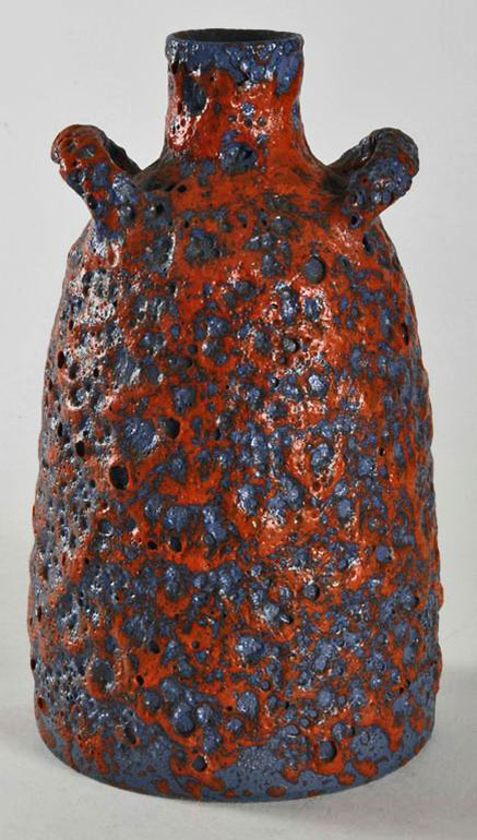 Emons-&-Sohne-Keramic-West-Germany,-1960s Fat lava ceramic bottle - Emons & Sohn Keramic-West Germany, 1960s