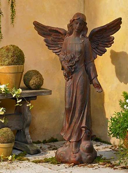English-Tudor-Garden-Angel terracotta angel statue
