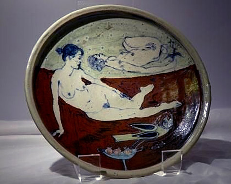 Eric-James-Mellon-handpainted-plate Eric-James-Mellon-is-a-potter-dedicated-to-the-ceramic-process-who-is-also-skilled-as-a-graphic-artist-.