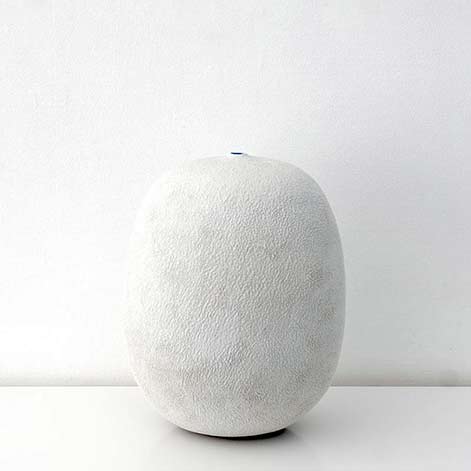 Erna-Aaltonen-Puls-Ceramics Erna Aaltonen white ceramic ovoid vessel Puls Ceramics