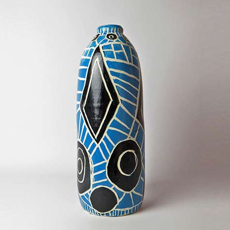 Ernabella-Ceramics,-Pepai-Carroll---Walungurru-II,-2015,-stoneware-with-sgraffito,-H-45 Ernabella-Ceramics,-Pepai-Carroll---Walungurru-II,-2015