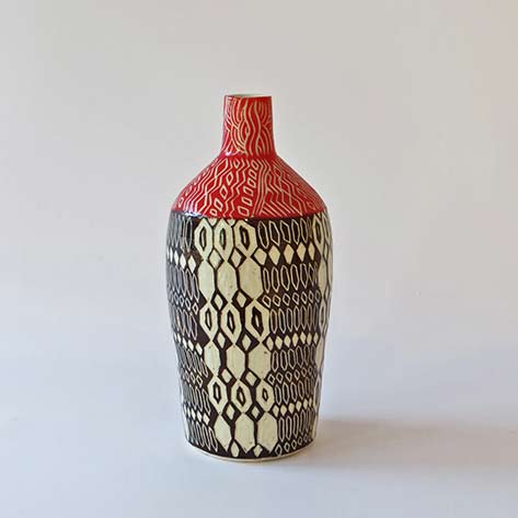 Ernabella-Ceramics,-Rachael-Mipantjiti-Lionel---Ngayuku-Walka-XX,-2015,-stoneware,-H-29