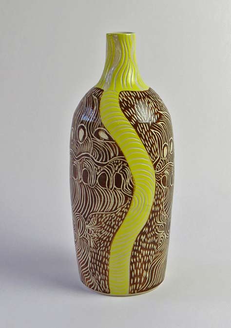 Ernabella-Ceramics,-Rhoda-Tjitayi---Anumara-Tjukurpa---Caterpillar-Dreaming,-2015,-stoneware,-H-31 Rhoda-Tjitayi---Anumara-Tjukurpa---Caterpillar-Dreaming,-2015,