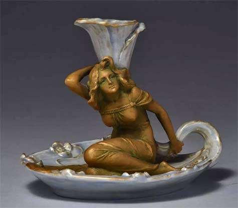 Ernst-Wahliss-Porcelain-holder Ernst-Wahliss-Porcelain-Figural-Candle-holder