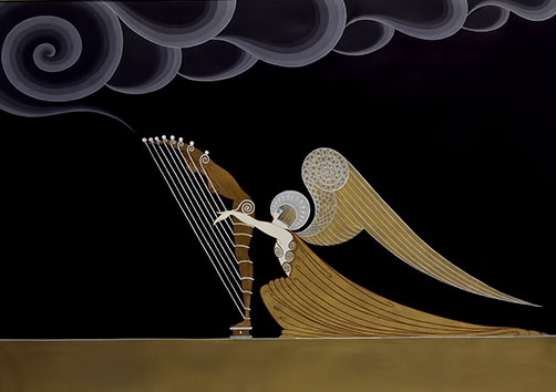 Erte--Ange-Harpiste_for_blues__1926 Erte--Ange Harpiste for blues__1926