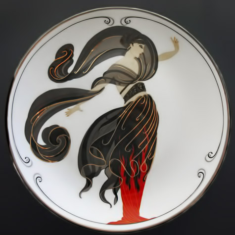 flames-of-love-erte-475x475 ERTE-'Flames of Love'-Limited-Edition Collector Plate