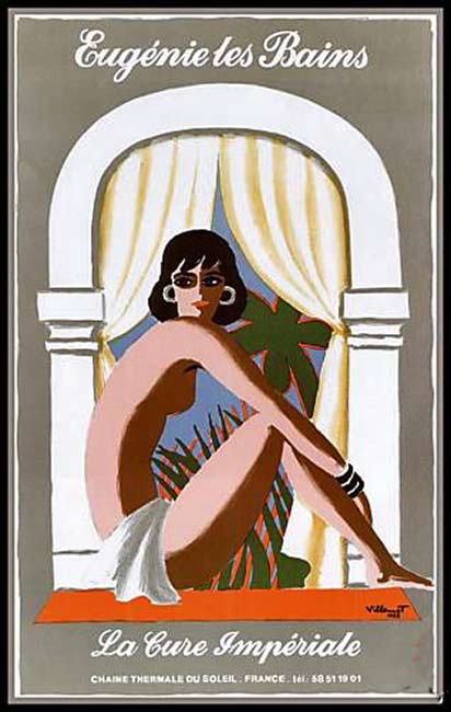 Bernard-Villemot-french-poster-art eugenie-les-baines