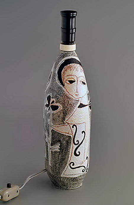 European-Fantoni-ceramic-pottery-lamp Retro Ceramic lamp by Marcello Fantoni