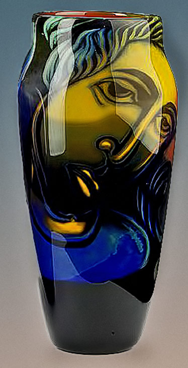 Eva-Englund---Graal-faces vase Eva-Englund---Graal-faces vase