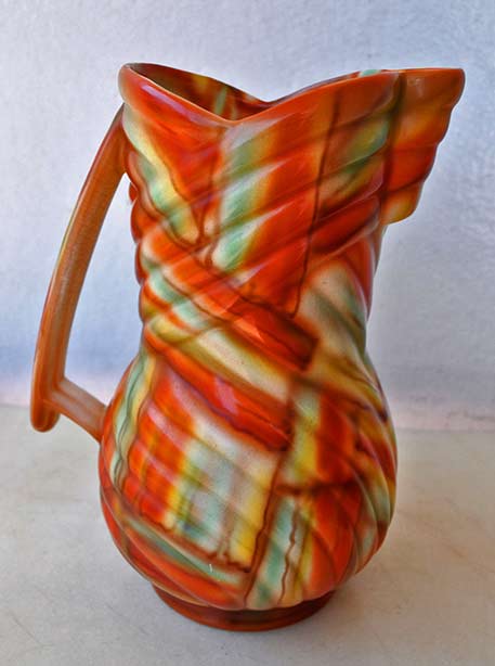 Falcon-Ware-Georgia-Pitcher-Jug Orange, green and yellow Falcon Ware Georgia Pitcher Jug