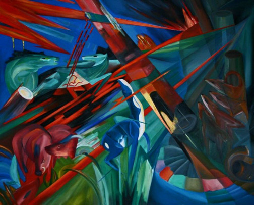 Fate-Of-The-Animals-Franz-Marc Fate OF The Animals-Franz-Marc-one of the key figures of the German Expressionist movement.