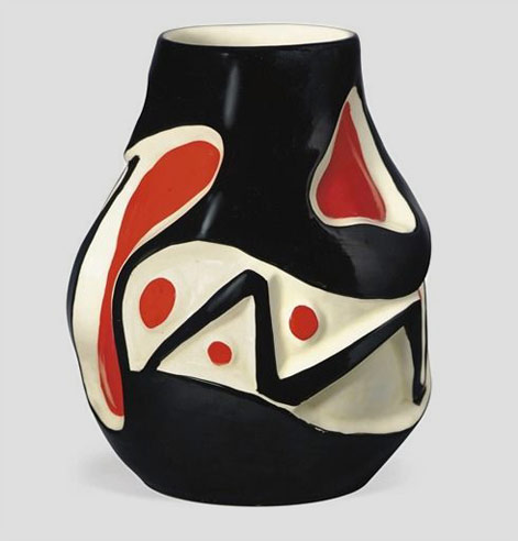 Fernand-Leger-abstract-vase Fernand-Leger-abstract-vase in red, black and white