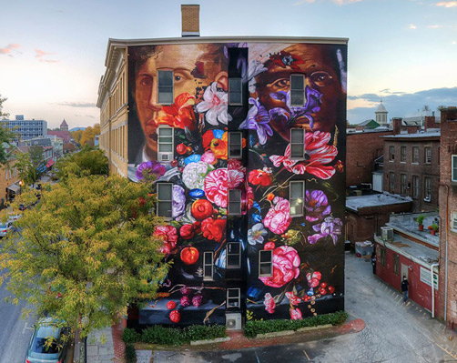 Gaia-NY-street-mural Pronkstilleven,-Kingston,-NY by Gaia-with-Opositive-Festival