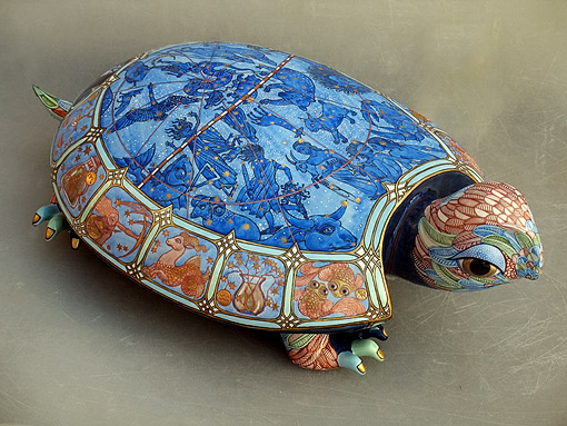 turtle-heaven-porcelain-510x383 Porcelain 'Turtle Heaven' - turtle with zodiac on its back Anya Stasenko and Slava Leontyev, Ukraine