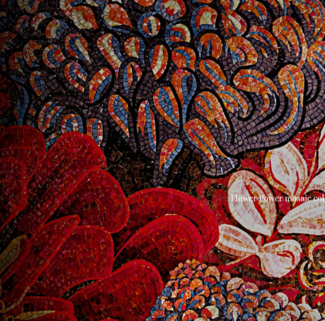 sicis-flower-power-mosaic Flower-Power---Collections---Mosaic wall art with floral designs
