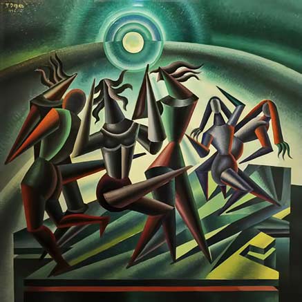 fortunato-depero-futurism-art fortunato-depero-futurism-paintings Moon Dance