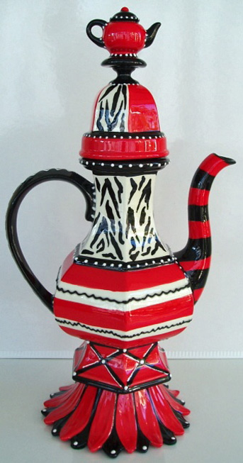 teapot-large-base-cybill-ceramics-343x653 Found on cybillceramics.com large red, white and black teapot