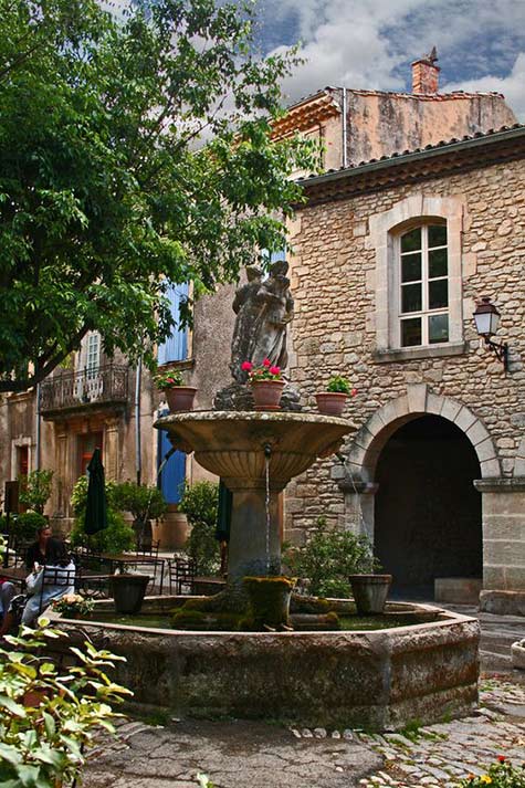fountain-in-Provence, France Street fountain in Provence