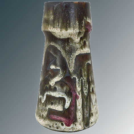 French-Ceramic-Vase-by-Marius-Besson,-Vallauris French Ceramic Vase by Marius Besson,-Vallauris