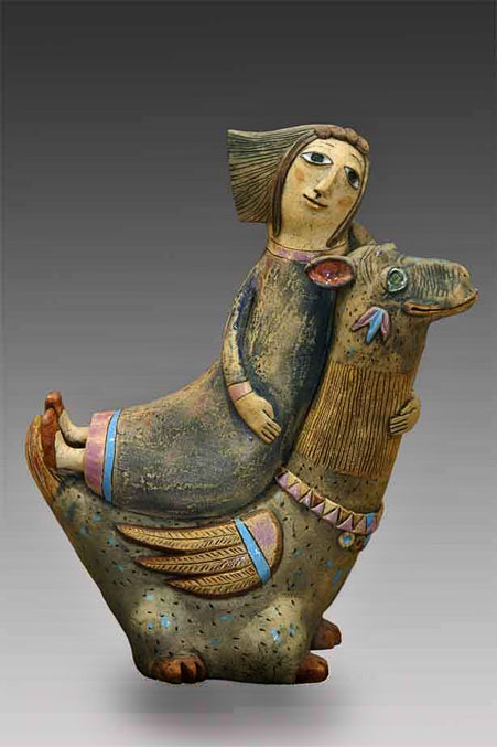 Galina-Bulganin-whimsical-sculpture Galina-Bulganin-ceramic-figurine