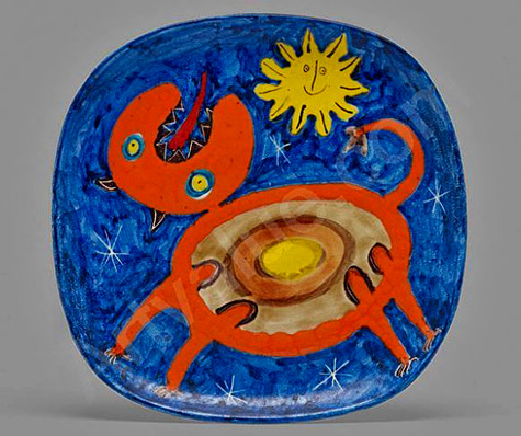 gambone-guido-square-plate Gambone-Guido-1909-1969-italy-plate-ca1970