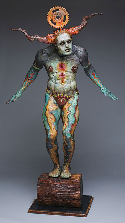 George-Lafayette-full-size-sculpture-figure George-Lafayette-Spirit-Guide series - standing spirit figure