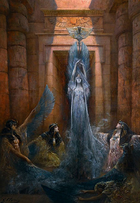 Georges-Jules-Victor-Clairin-The-Goddess-Neith-- Georges Jules Victor Clairin The Goddess Neith egyptian art