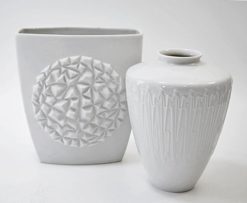 mid-century-white-essels-501x417 german-60s mid century white porcelain vases