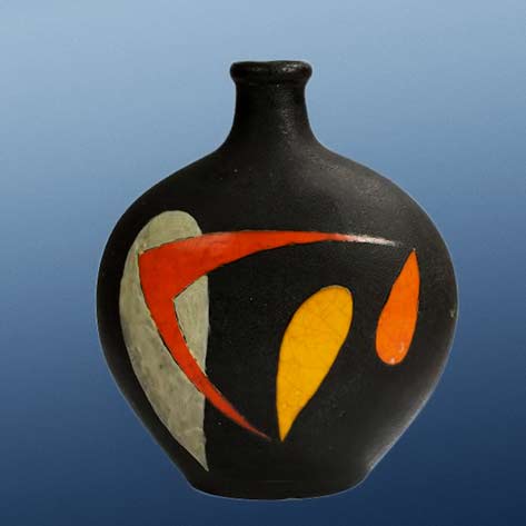 Gilbert-VALENTIN-(1928-2001)---THE-ARCHANGES Gilbert Valentin abstract motif black vase