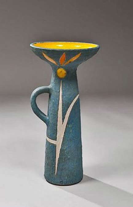 gilbert-valentin-pitcher-tall gilbert-valentin-pitcher green yellow and white