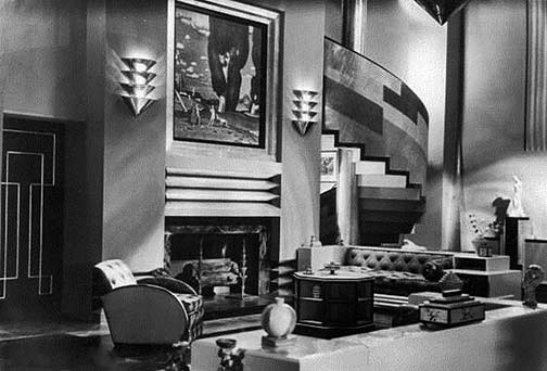 Gorgeous-art-deco-living-room Art deco set for the film 'Our Modern Maidens'