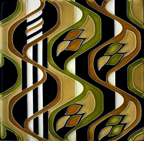 Gotham-in-Olive,-Motawi-Tileworks Gotham in Olive,-Motawi Tileworks ceramic wall tile