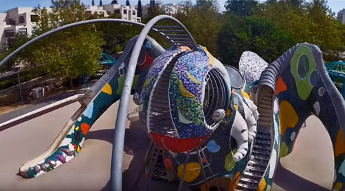 Grasshopper-mosaic-sculpture-of-Ruslan-Sergeev Grasshopper----mosaic-playground-sculpture-of-Ruslan-Sergeev---YouTube-=-