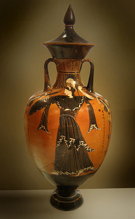 athena-amphora-greece-437x707 Greek amphora, National Archaeological Museum of Athens, showing the goddess Athena