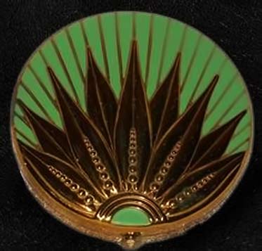art-deco-enamel-compact Green and gold art-deco-enamel-compact