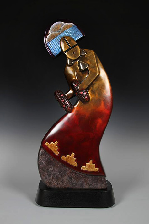 bronze-sculpture-greyshow-ethelbah-475x713 Greyshoe Ethelbah sculpture - female corn dancer