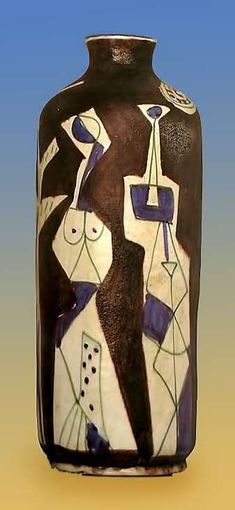 Guido-Gambone--bottle Guido-Gambone--ceramic bottle