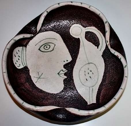 Guido-Gambone-vintage-plate vintage ashtray Guido-Gambone-